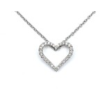  Pendant Heart .30ctw Round Diamonds 14kw .6x.55" 2.87g 225010084