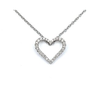 Pendant Heart .30ctw Round Diamonds 14kw .6x.55" 2.87g 225010084