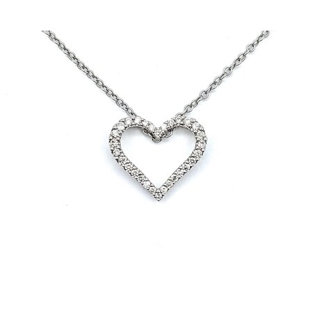 Pendant Heart .30ctw Round Diamonds 14kw .6x.55" 2.87g 225010084