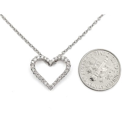 Pendant Heart .30ctw Round Diamonds 14kw .6x.55" 2.87g 225010084