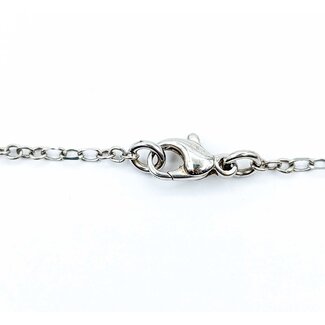 Necklace Celestial Charm Choker 1.00ctw Round Diamonds 18kw 15" 15.87g 225010093
