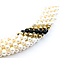 Necklace 4-5mm Pearl 4mm Onyx Beeds 14ky .65" Wide 17" 86.6g 225010080