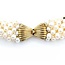 Necklace 4-5mm Pearl 4mm Onyx Beeds 14ky .65" Wide 17" 86.6g 225010080