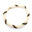 Necklace 4-5mm Pearl 4mm Onyx Beeds 14ky .65" Wide 17" 86.6g 225010080