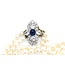 Necklace Opera Length 1.60ctw Round Old Mine Cut Diamonds 1.00ct Sugarloaf Cabochon GIA Unheated Sapphire 14ky 3.5-8mm Pearl Graduated 52" Length 130.14g 225010074