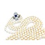 Necklace Opera Length 1.60ctw Round Old Mine Cut Diamonds 1.00ct Sugarloaf Cabochon GIA Unheated Sapphire 14ky 3.5-8mm Pearl Graduated 52" Length 130.14g 225010074