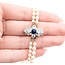 Necklace Opera Length 1.60ctw Round Old Mine Cut Diamonds 1.00ct Sugarloaf Cabochon GIA Unheated Sapphire 14ky 3.5-8mm Pearl Graduated 52" Length 130.14g 225010074