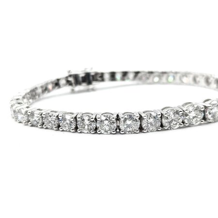 Bracelet 14.83ctw Round Diamonds 14kw 4-6mm 7.25" 18.26g 225030001