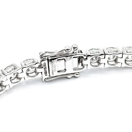 Bracelet 14.83ctw Round Diamonds 14kw 4-6mm 7.25" 18.26g 225030001