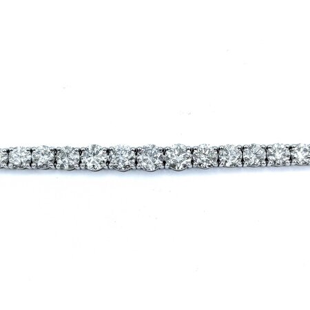 Bracelet 14.83ctw Round Diamonds 14kw 4-6mm 7.25" 18.26g 225030001