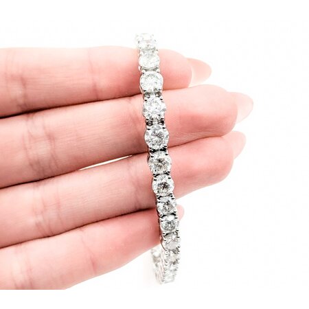Bracelet 14.83ctw Round Diamonds 14kw 4-6mm 7.25" 18.26g 225030001