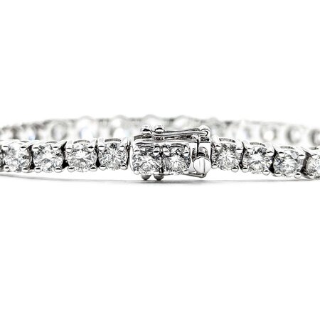 Bracelet 14.83ctw Round Diamonds 14kw 4-6mm 7.25" 18.26g 225030001