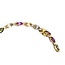 Necklace 3.74ctw Round Diamonds 73.07ctw Multi Color GIA Unheated Sapphires 18ky 17.25" 61.7g 225030002