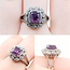 Ring .67ctw Round Diamonds 2.02ct GIA Purplish Pink Unheated Kashmir Sapphires Platinum Sz7 8.4g 225030005