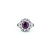 Ring .67ctw Round Diamonds 2.02ct GIA Purplish Pink Unheated Kashmir Sapphires Platinum Sz7 8.4g 225030005