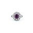Ring .67ctw Round Diamonds 2.02ct GIA Purplish Pink Unheated Kashmir Sapphires Platinum Sz7 8.4g 225030005
