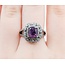 Ring .67ctw Round Diamonds 2.02ct GIA Purplish Pink Unheated Kashmir Sapphires Platinum Sz7 8.4g 225030005