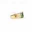 Ring .66ctw Princess Diamonds 2.10ct Emerald 18ky Sz6 6.8g 225030006