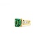 Ring .66ctw Princess Diamonds 2.10ct Emerald 18ky Sz6 6.8g 225030006