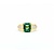 Ring .66ctw Princess Diamonds 2.10ct Emerald 18ky Sz6 6.8g 225030006