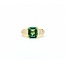 Ring .66ctw Princess Diamonds 2.10ct Emerald 18ky Sz6 6.8g 225030006