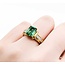 Ring .66ctw Princess Diamonds 2.10ct Emerald 18ky Sz6 6.8g 225030006