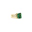 Ring .66ctw Princess Diamonds 2.10ct Emerald 18ky Sz6 6.8g 225030006