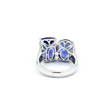 Ring .23ctw Round Diamonds 10.91ctw Tanzanite Platinum Sz7 10.7g 225030003
