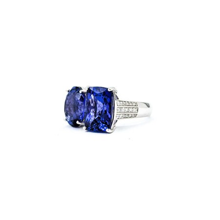 Ring .23ctw Round Diamonds 10.91ctw Tanzanite Platinum Sz7 10.7g 225030003