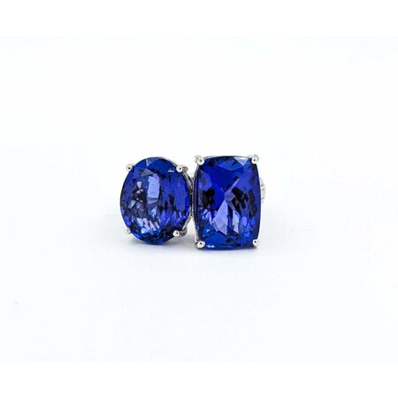 Ring .23ctw Round Diamonds 10.91ctw Tanzanite Platinum Sz7 10.7g 225030003