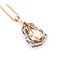 Necklace 1.37ctw Round Diamonds 20.83ct Morganite 14kr 47.5x22mm 18" 19.1g 225030009