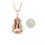 Necklace 1.37ctw Round Diamonds 20.83ct Morganite 14kr 47.5x22mm 18" 19.1g 225030009
