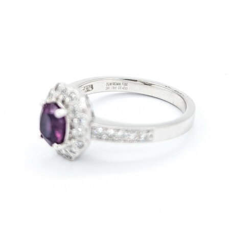 Ring .42ctw Round Diamonds 1.19ct GIA Kashmir Sapphire Platinum Sz7 6.9g 225030016