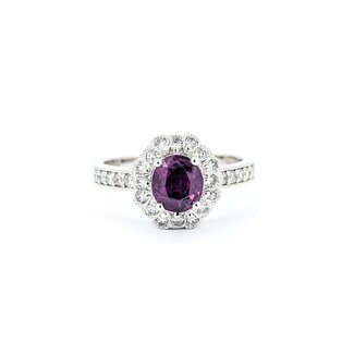 Ring .42ctw Round Diamonds 1.19ct GIA Kashmir Sapphire Platinum Sz7 6.9g 225030016