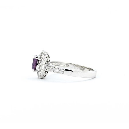 Ring .42ctw Round Diamonds 1.19ct GIA Kashmir Sapphire Platinum Sz7 6.9g 225030016