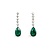 Earrings .67ctw Round Diamonds 6.95ctw Minor Oil Emerald Platinum 35x9mm 7.5g 225030008