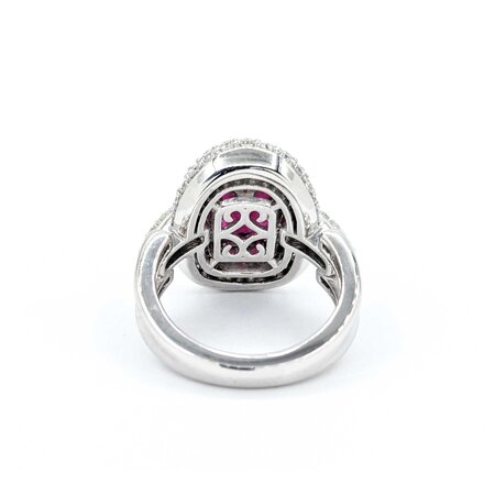 Ring 1.33ctw Round Diamonds 2.20ct GIA Ruby Platinum Sz7 16.2g 225030018