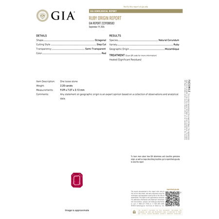 Ring 1.33ctw Round Diamonds 2.20ct GIA Ruby Platinum Sz7 16.2g 225030018