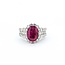 Ring 2.11ctw Round Diamonds 5.39ctw Ruby Platinum Sz7 10.5g 225030028
