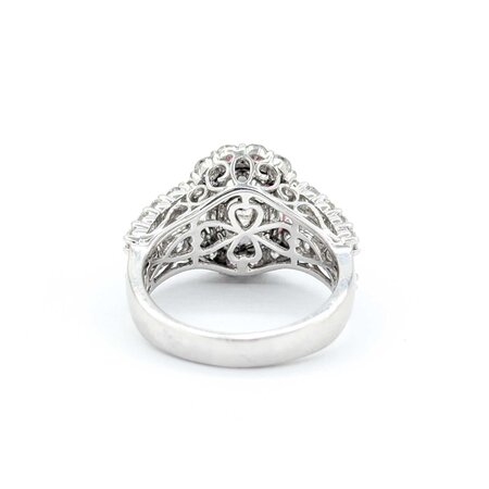 Ring 2.11ctw Round Diamonds 5.39ctw Ruby Platinum Sz7 10.5g 225030028