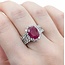 Ring 2.11ctw Round Diamonds 5.39ctw Ruby Platinum Sz7 10.5g 225030028