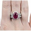 Ring 2.11ctw Round Diamonds 5.39ctw Ruby Platinum Sz7 10.5g 225030028