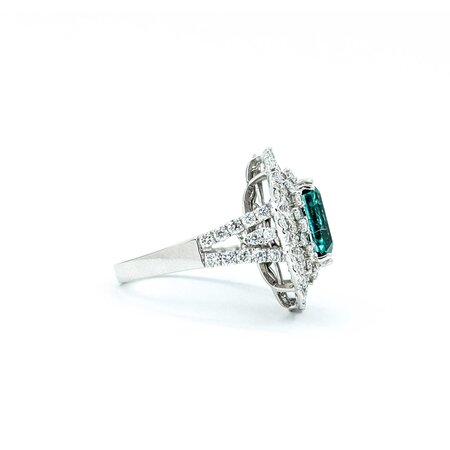 Ring 1.63ctw Round Diamonds 3.45ct GIA Emerald Platinum Sz7 9.9g 225030032