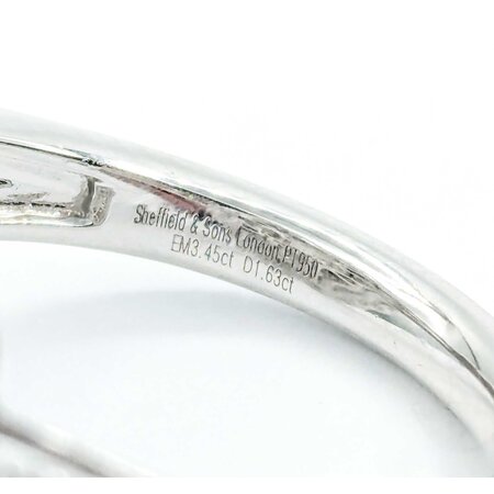 Ring 1.63ctw Round Diamonds 3.45ct GIA Emerald Platinum Sz7 9.9g 225030032