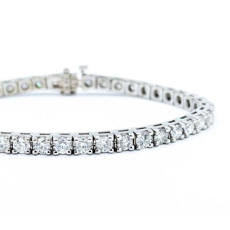 Bracelet 7.97ctw Round Diamonds 14kw 7" 17.8g 225030007