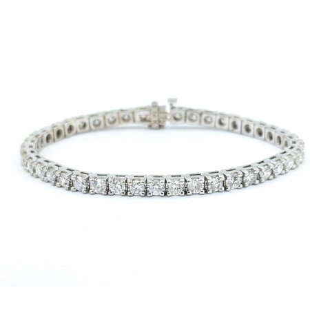 Bracelet 7.97ctw Round Diamonds 14kw 7" 17.8g 225030007