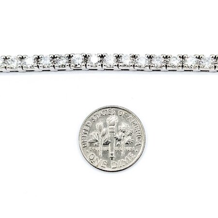 Bracelet 7.97ctw Round Diamonds 14kw 7" 17.8g 225030007