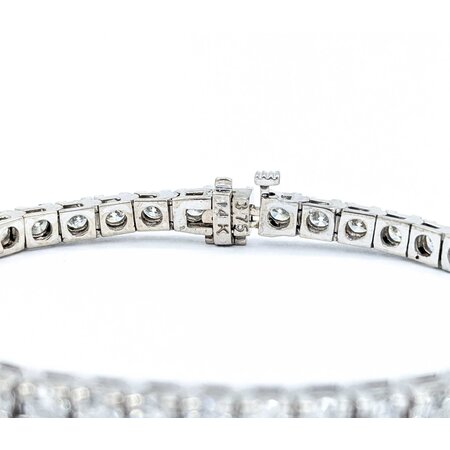 Bracelet 7.97ctw Round Diamonds 14kw 7" 17.8g 225030007