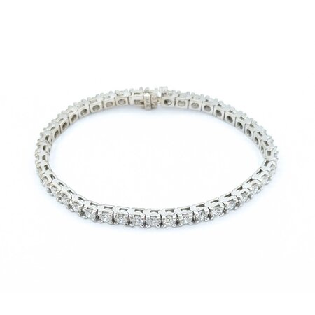 Bracelet 7.97ctw Round Diamonds 14kw 7" 17.8g 225030007
