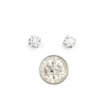 Earrings 3.01ctw Round Diamonds 14kw 7mm 1.6g 225030025